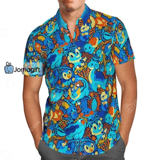 Pokemon Hawaiian Shirt Blue Color Gift