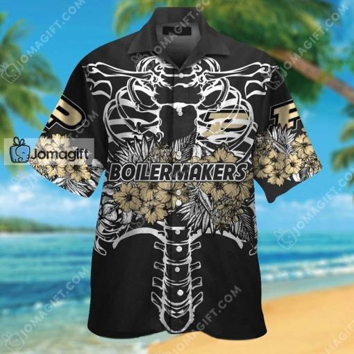 Purdue Boilermakers Skeleton Tropical Hawaiian Shirt Gift