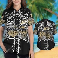 Purdue Boilermakers Skeleton Tropical Hawaiian Shirt Gift 2
