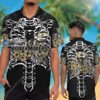 Purdue Boilermakers Skeleton Tropical Hawaiian Shirt Gift 3