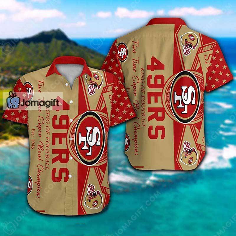 San Francisco 49ers Hawaiian Shirt Five times Super Bowl Champions Gift 1 1 Jomagift
