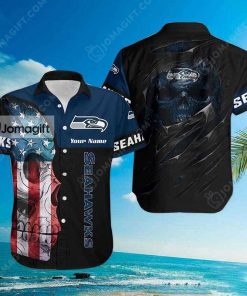Seattle Seahawks Hawaiian Shirt Custom Name Gift
