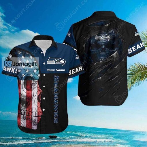 Seattle Seahawks Hawaiian Shirt Custom Name Gift