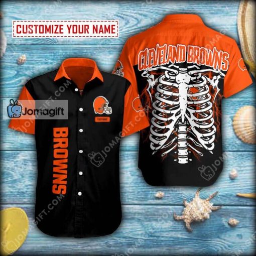 Skeleton Thunder Browns Hawaiian Shirt Gift