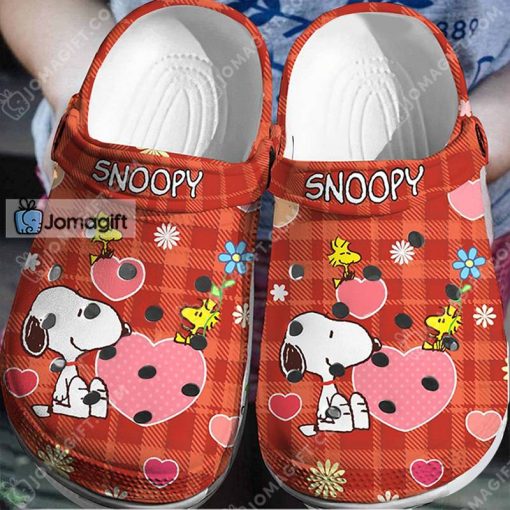 Snoopy And Woodstock Red Plaid Crocs Gift