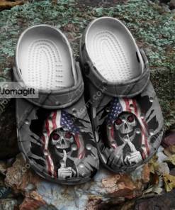 American Flag Skull Crocs Gift
