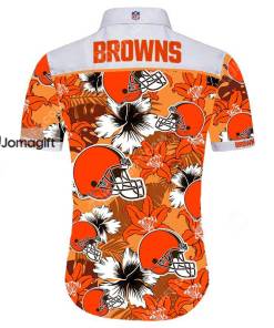 Browns Hawaiian Shirt Tropical Flower Gift 1