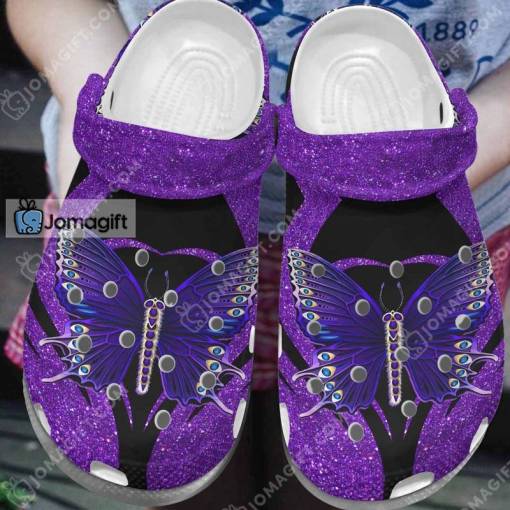 Butterfly Purple Bling Crocs Gift