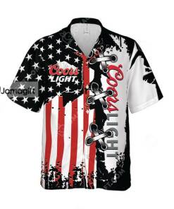 Coors Light Button Shirt Flag Gift 2