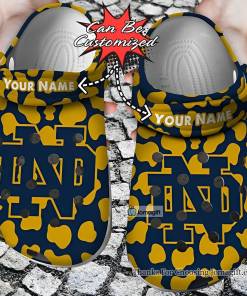 Customized Notre Dame Cow Animal Print Crocs Gift