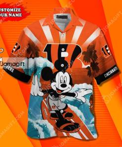 Custom Name Bengals Mickey Mouse Hawaiian Shirt Gift