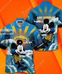 Custom Name Chargers Mikey Mouse Hawaiian Shirt Gift 2