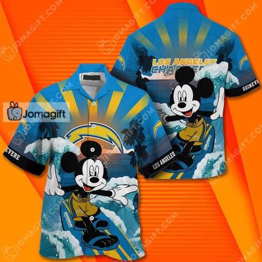 Custom Name Chargers Mikey Mouse Hawaiian Shirt Gift