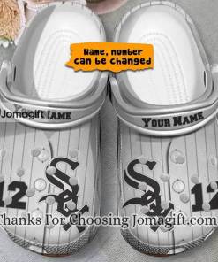 Custom Name Chicago White Sox Crocs Shoes Gift 2