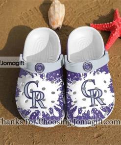 [Trendy] Colorado Rockies Black Purple Crocs Gift