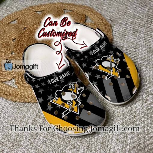 Custom Name Pittsburgh Penguins Star Flag Crocs Gift