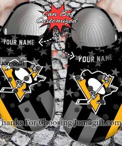 Custom Name Pittsburgh Penguins Star Flag Crocs Gift