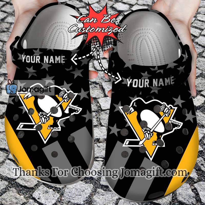 Custom Name Pittsburgh Penguins Star Flag Crocs Gift 2