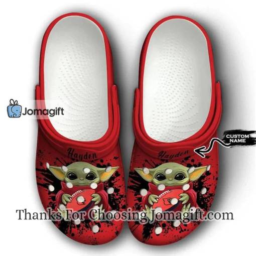 [Custom name] Louisville Cardinals Baby Yoda Crocs Gift
