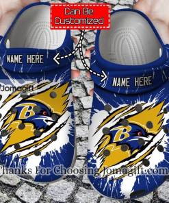 Baltimore Ravens Team Helmets Crocs Clog Shoes