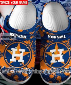 Houston Astros American Flag Crocs Clog Shoes