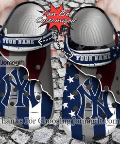 Customized Yankees American Flag Line Crocs Gift 2