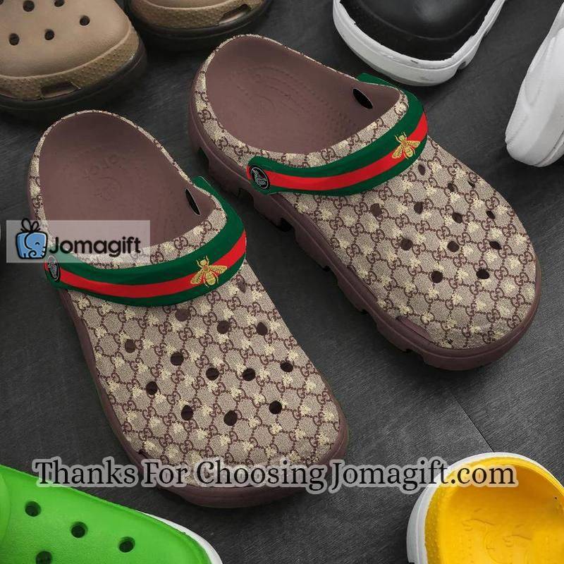 Gucci Brown Pattern Crocs Gift 1