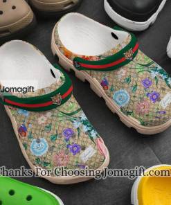 [Trendy] Gucci Flowers Khaki Pattern Crocs Gift