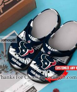 Custom Texans Houston Texans Football Ripped Claw Crocs Clog Shoes