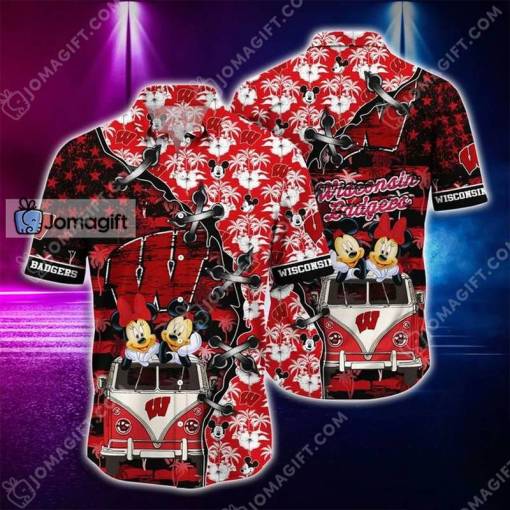 Mickey Mouse Wisconsin Badgers Hawaiian Shirt Gift