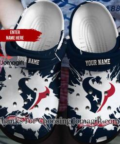 New Custom Name Houston Texans Crocs Shoes Gift 3