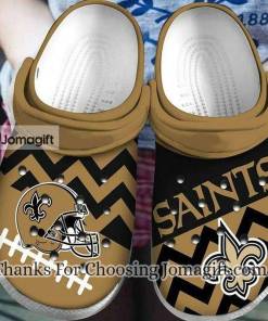 Customized New Orleans Saints Crocs American Flag Breaking Wall Gift