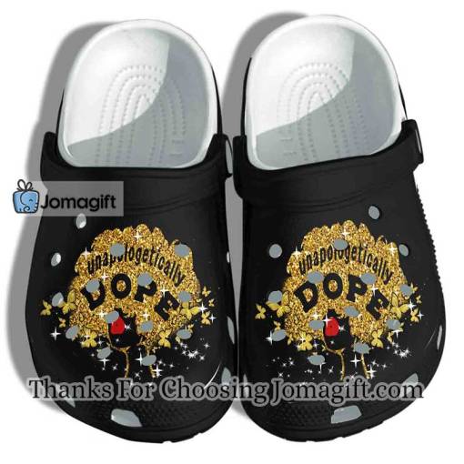 Personalize Black Unapologetically Dope Crocs Gift
