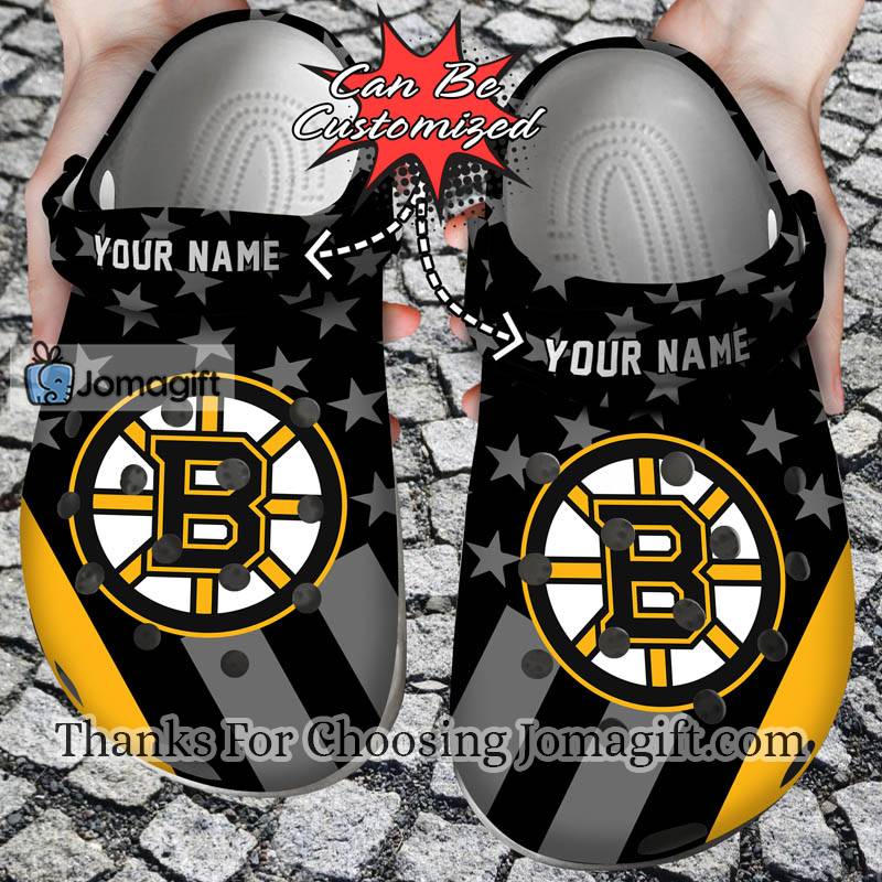 Personalized Boston Bruins Star Flag Crocs Gift 2