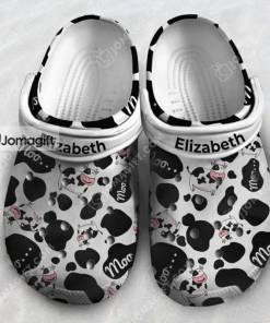 Personalized Cowprint Crocs Gift 1