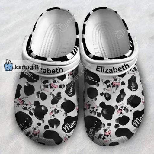 Personalized Cowprint Crocs Gift