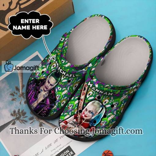 Personalized Joker And Harley Quinn Green Crocs Gift