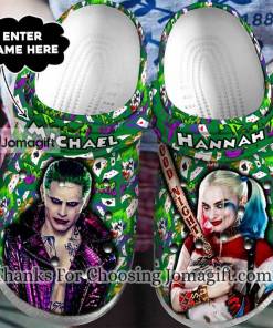 Personalized Joker And Harley Quinn Green Crocs Gift