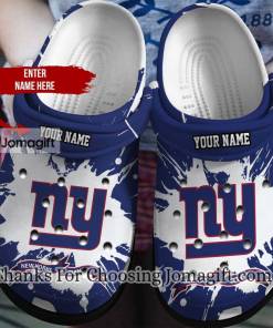 Custom New York Giants American Flag Breaking Wall Crocs Clog Shoes