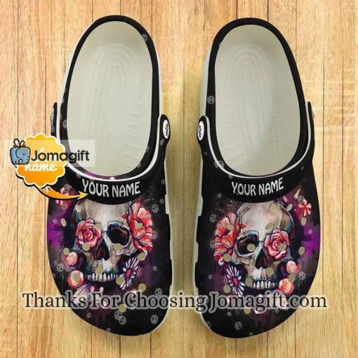 [Personalized] Rose Sugar Skull Crocs Shoes Gift