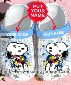 Personalized Snoopy Autism Crocs Gift