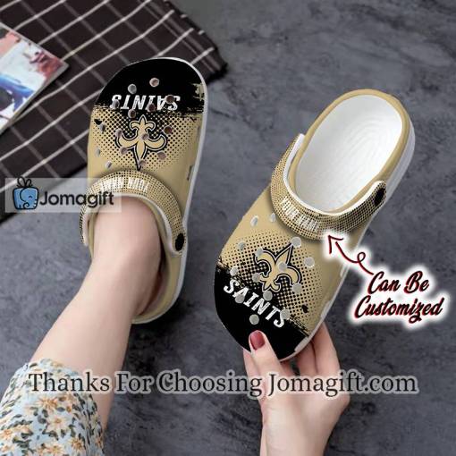 Saints Half Tone Drip Flannel Crocs Gift