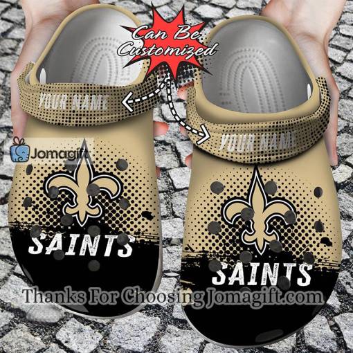 Saints Half Tone Drip Flannel Crocs Gift