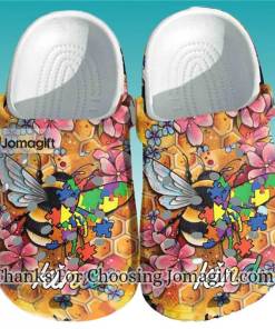 [Fashionable] Vintage Bee Kind Flower Autism Awareness Crocs Gift