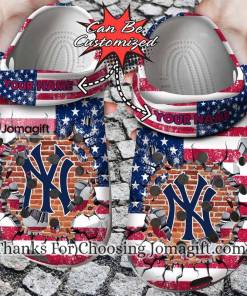 Yankees Flag Breaking Wall Crocs Gift 2