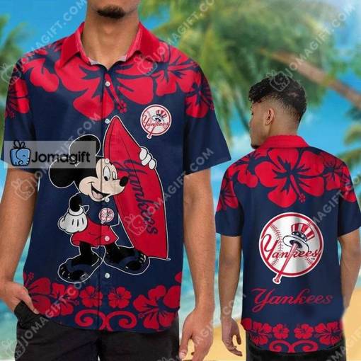 Yankees Hawaiian Shirt Mickey Mouse Gift