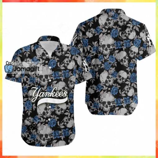 Yankees Skull Hawaiian Shirt Gift
