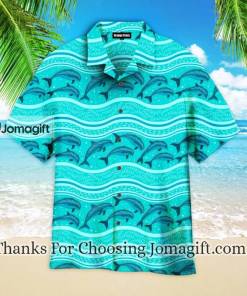 A Flock Of Dolphins In The Sea Pattern Hawaiian Shirt 2