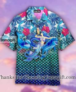 A Mermaid And Dolphins Magic Kingdom Hawaiian Shirt 1