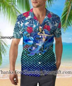 A Mermaid And Dolphins Magic Kingdom Hawaiian Shirt